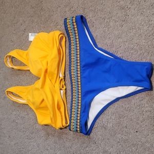 Yellow and Blue Bikini